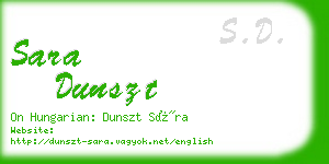 sara dunszt business card